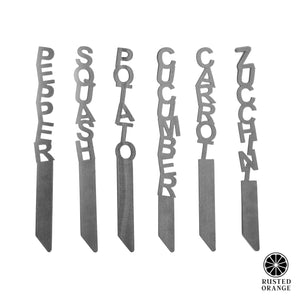 Rusted Orange Craftworks Co. Gardening Accessories Spell it Out Personalized Metal Garden Plant Markers - 80 Plant Varieties