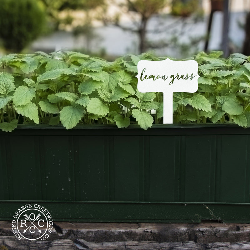 Rusted Orange Craftworks Co. Gardening Window Garden Markers - Your Favorite 5 - Herb Garden Plant Identification Stakes