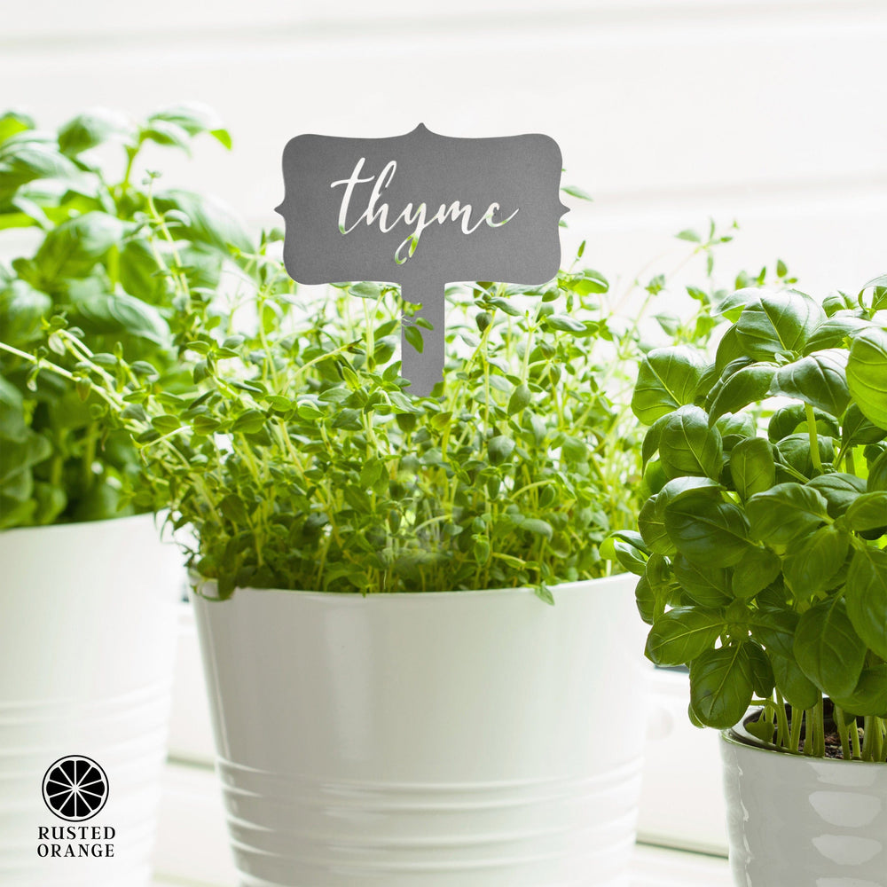 Rusted Orange Craftworks Co. Gardening Window Garden Markers - Your Favorite 5 - Herb Garden Plant Identification Stakes