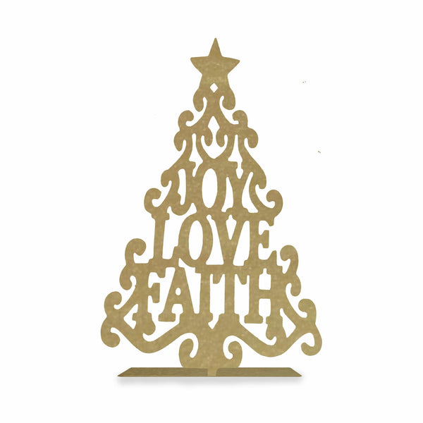 Rusted Orange Craftworks Co. Holiday Ornament Displays & Stands 15" Metal Stand-Up Trees (2 Styles) - Metal Christmas Tree Cutout Holiday Decor