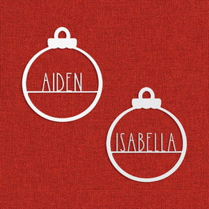 Rusted Orange Craftworks Co. Holiday Ornaments Amelia Jane Ornament - 2 Please - Customized Christmas Ornament for Christmas Tree