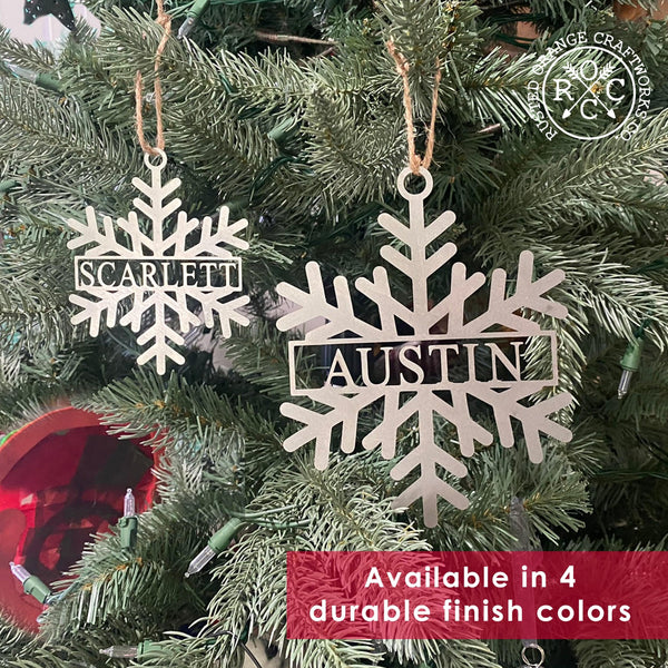 Rusted Orange Craftworks Co. Holiday Ornaments Into the Woods Ornaments: Deer Ornaments, Tree Ornaments, Snowflake Ornaments - Set of 3