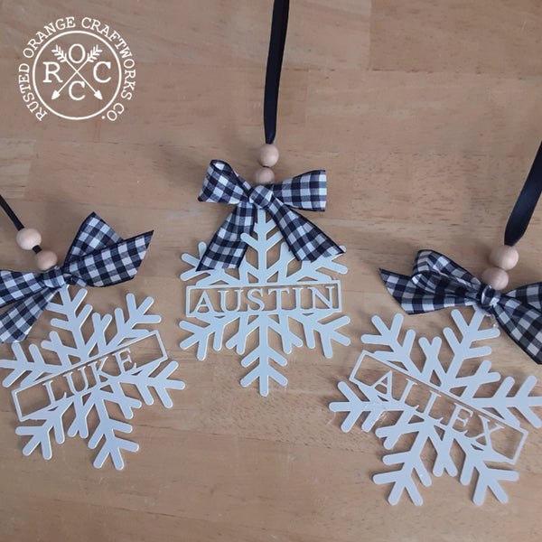 Rusted Orange Craftworks Co. Holiday Ornaments Into the Woods Ornaments: Deer Ornaments, Tree Ornaments, Snowflake Ornaments - Single