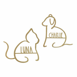 Rusted Orange Craftworks Co. Holiday Ornaments Man's Best Friend Christmas Ornaments - 2 pack - Paw Print and Animal Ornaments