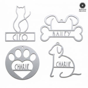 Rusted Orange Craftworks Co. Holiday Ornaments Man's Best Friend Christmas Ornaments - 2 pack - Paw Print and Animal Ornaments