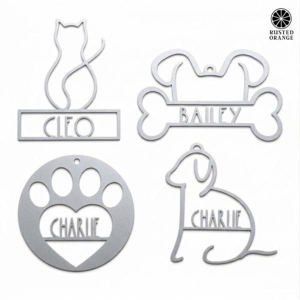 Rusted Orange Craftworks Co. Holiday Ornaments Man's Best Friend Christmas Ornaments - 2 pack - Paw Print and Animal Ornaments