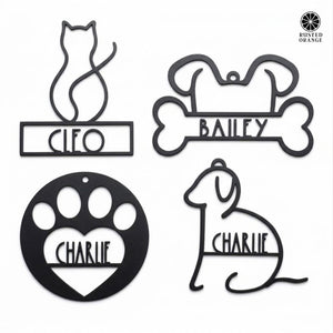 Rusted Orange Craftworks Co. Holiday Ornaments Man's Best Friend Christmas Ornaments - 2 pack - Paw Print and Animal Ornaments