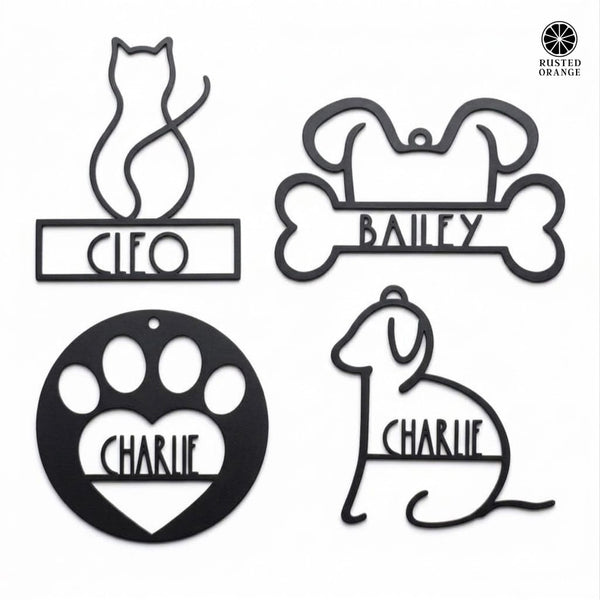 Rusted Orange Craftworks Co. Holiday Ornaments Man's Best Friend Christmas Ornaments - 2 pack - Paw Print and Animal Ornaments