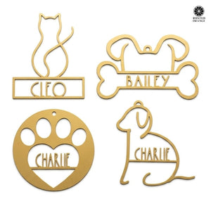 Rusted Orange Craftworks Co. Holiday Ornaments Man's Best Friend Christmas Ornaments - 2 pack - Paw Print and Animal Ornaments