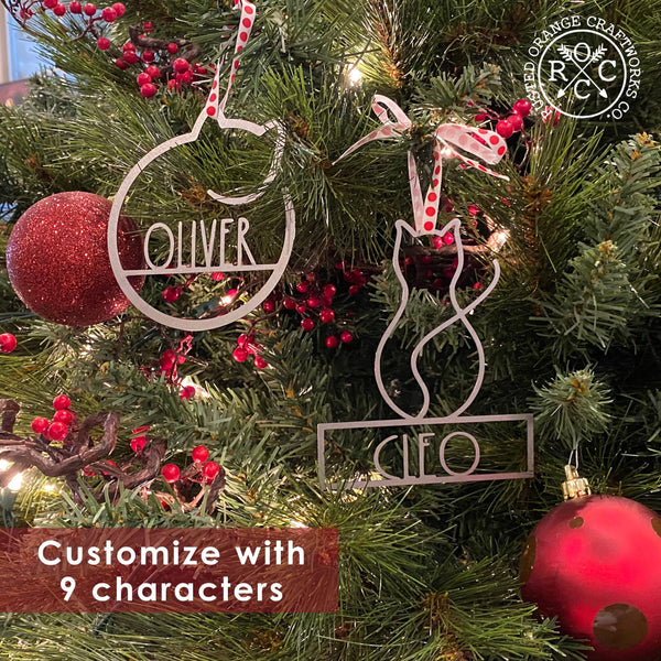 Rusted Orange Craftworks Co. Holiday Ornaments Man's Best Friend Christmas Ornaments - 2 pack - Paw Print and Animal Ornaments