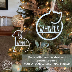 Rusted Orange Craftworks Co. Holiday Ornaments Man's Best Friend Christmas Ornaments - 2 pack - Paw Print and Animal Ornaments