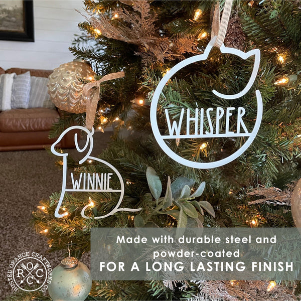 Rusted Orange Craftworks Co. Holiday Ornaments Man's Best Friend Christmas Ornaments - 2 pack - Paw Print and Animal Ornaments