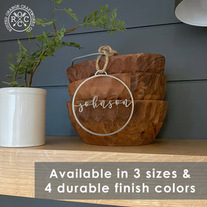 Rusted Orange Craftworks Co. Holiday Ornaments Minimalist Custom Ornaments - 5 Pack - Metal Personalized Christmas Ornaments