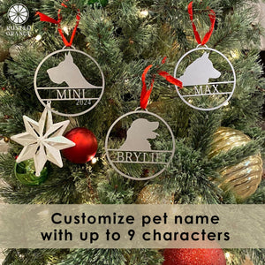 Rusted Orange Craftworks Co. Holiday Ornaments My Favorite Pet Ornament - Custom Dog or Cat Christmas Tree Ornament