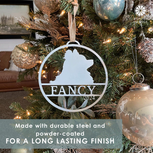 Rusted Orange Craftworks Co. Holiday Ornaments Personalized Pet Ornaments - Set of 2 - Custom Dog or Cat Christmas Tree Ornaments