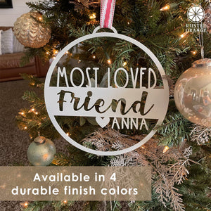 Rusted Orange Craftworks Co. Holiday Ornaments Personalized VIP Thank You Gift Ornament  3 pack - Appreciation Gifts For Friends and Loved Ones