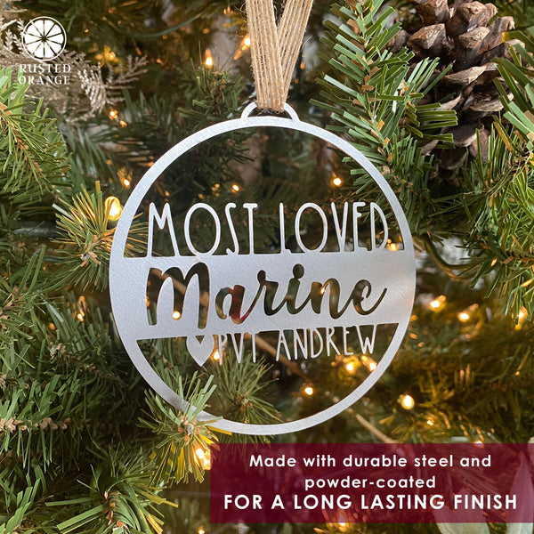 Rusted Orange Craftworks Co. Holiday Ornaments Personalized VIP Thank You Gift Ornament  3 pack - Appreciation Gifts For Friends and Loved Ones