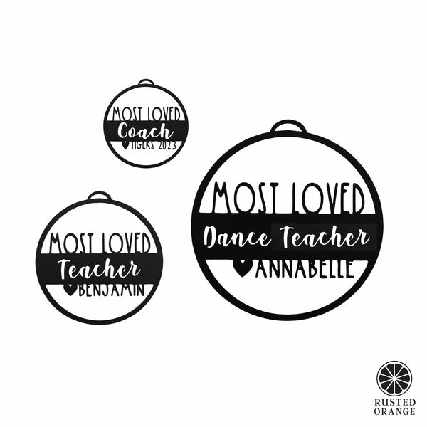 Rusted Orange Craftworks Co. Holiday Ornaments Personalized VIP Thank You Gift Ornament  3 pack - Appreciation Gifts For Friends and Loved Ones