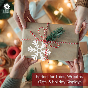 Rusted Orange Craftworks Co. Holiday Ornaments Trim Your Tree Collection – 12-Pack Metal Christmas Ornaments | Choose from 6 Festive Styles or a Variety Pack | Rustic Farmhouse Holiday Tree Decorations