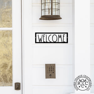 Rusted Orange Craftworks Co. Home Decor Decals Hello, Stranger Porch Signs - 3 Styles - Metal Welcome Signs for Door