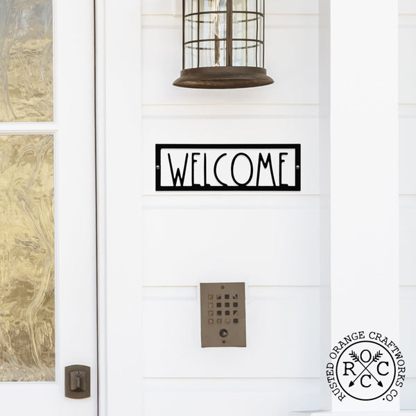 Rusted Orange Craftworks Co. Home Decor Decals Hello, Stranger Porch Signs - 3 Styles - Metal Welcome Signs for Door
