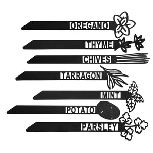 Rusted Orange Craftworks Co. Home & Garden [COL] Green Garden Plant Stakes - Your Favorite 5 - Plant Labels Garden Markers