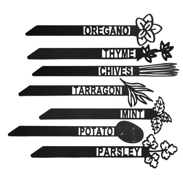 Rusted Orange Craftworks Co. Home & Garden [COL] Green Garden Plant Stakes - Your Favorite 5 - Plant Labels Garden Markers