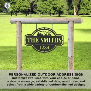 Rusted Orange Craftworks Co. Home on the Range Oversized Address Plaque - House Number Sign