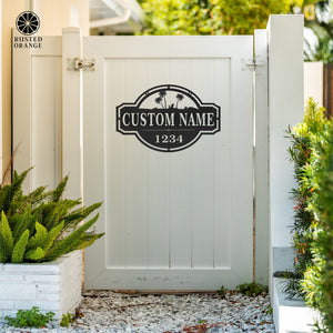 Rusted Orange Craftworks Co. Home on the Range Oversized Address Plaque - House Number Sign