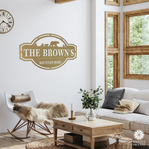 Rusted Orange Craftworks Co. Home on the Range Oversized Address Plaque - House Number Sign