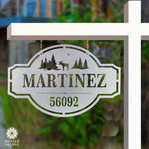 Rusted Orange Craftworks Co. Home on the Range Oversized Address Plaque - House Number Sign