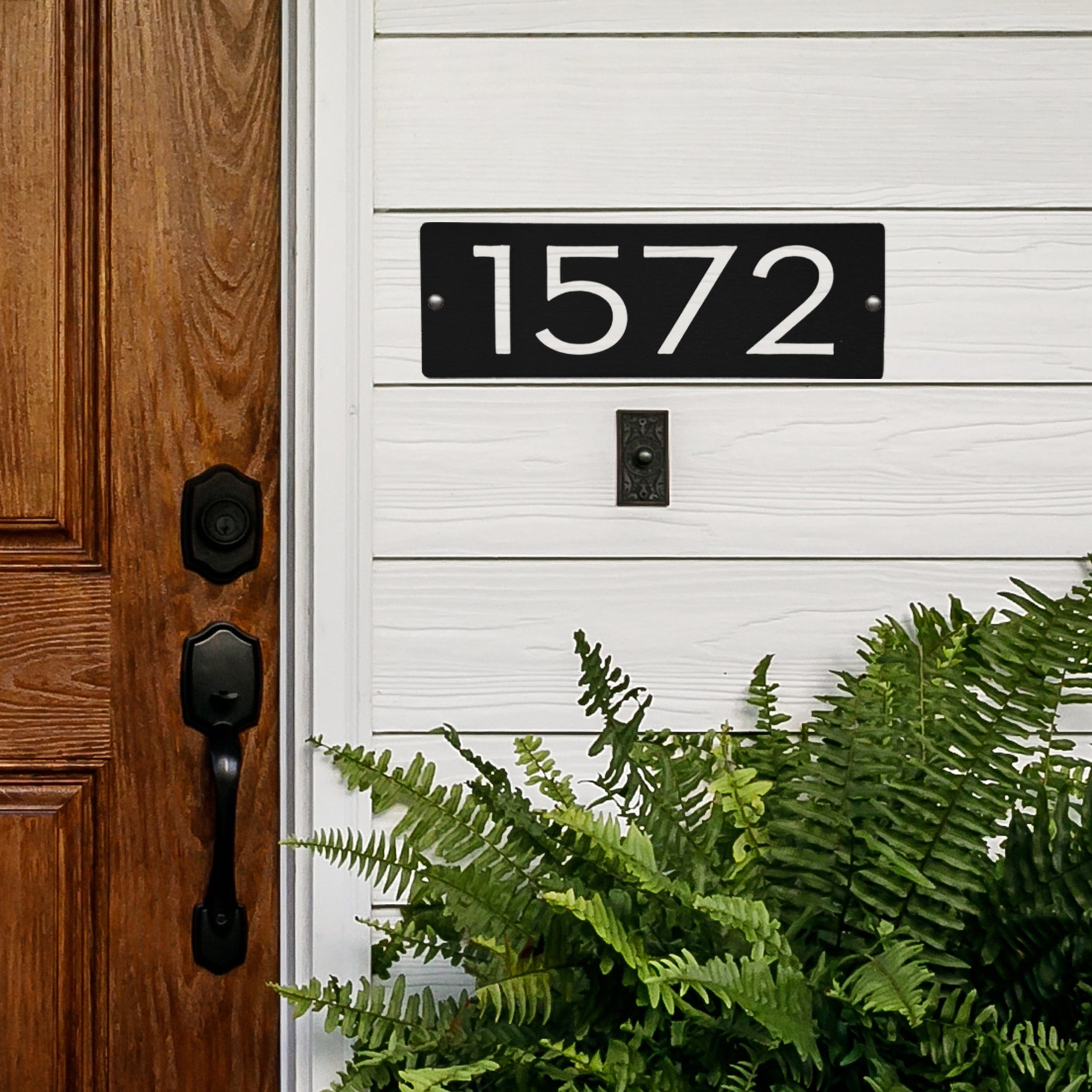Cider House Rectangular Address Plaque- Metal Horizontal House Numbers