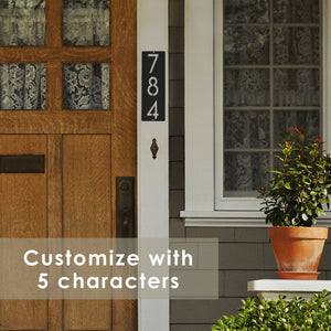 Rusted Orange Craftworks Co. House Numbers & Letters [COL] Cider House Rectangular Address Plaque - Metal Vertical House Numbers For Outside Home