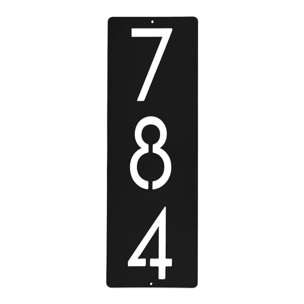 Rusted Orange Craftworks Co. House Numbers & Letters [COL] Cider House Rectangular Address Plaque - Metal Vertical House Numbers For Outside Home