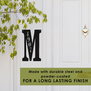 Rusted Orange Craftworks Co. House Numbers & Letters [COL] Letter Address Plaque - 3 Sizes - Metal Personalized Address Numbers for House