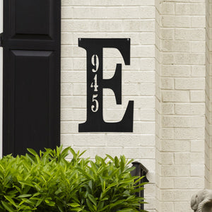 Rusted Orange Craftworks Co. House Numbers & Letters [COL] Letter Address Plaque - 3 Sizes - Metal Personalized Address Numbers for House