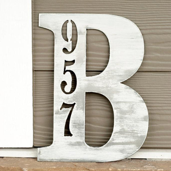 Rusted Orange Craftworks Co. House Numbers & Letters [COL] Letter Address Plaque - 3 Sizes - Metal Personalized Address Numbers for House