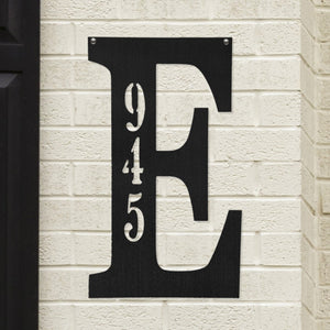 Rusted Orange Craftworks Co. House Numbers & Letters [COL] Letter Address Plaque - 3 Sizes - Metal Personalized Address Numbers for House