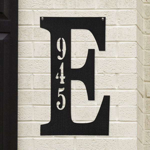 Rusted Orange Craftworks Co. House Numbers & Letters [COL] Letter Address Plaque - 3 Sizes - Metal Personalized Address Numbers for House