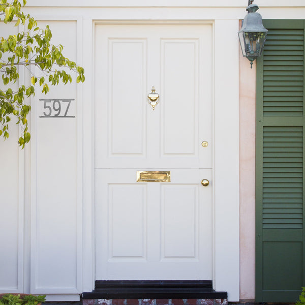 Rusted Orange Craftworks Co. House Numbers & Letters [COL] Simple Address Plaque - 3 Sizes - Address Numbers for Outside