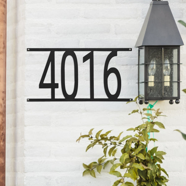 Rusted Orange Craftworks Co. House Numbers & Letters [COL] Simple Address Plaque - 3 Sizes - Address Numbers for Outside