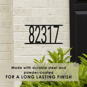 Rusted Orange Craftworks Co. House Numbers & Letters [COL] Simple Address Plaque - 3 Sizes - Address Numbers for Outside
