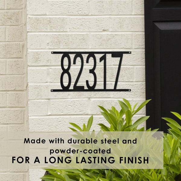 Rusted Orange Craftworks Co. House Numbers & Letters [COL] Simple Address Plaque - 3 Sizes - Address Numbers for Outside