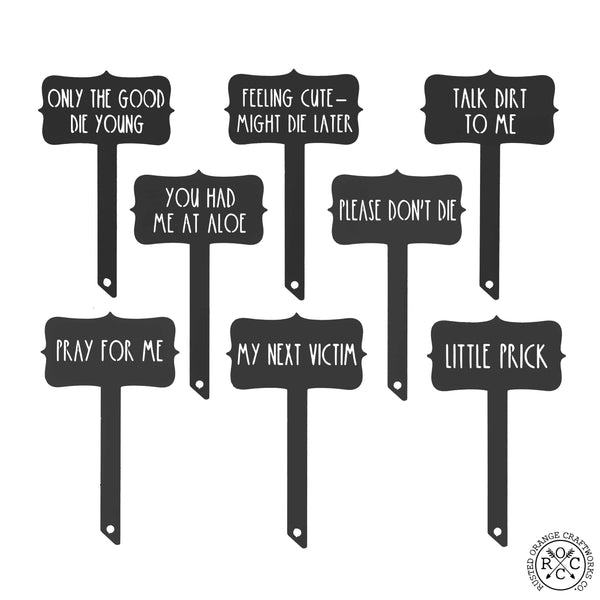 Rusted Orange Craftworks Co. Humorous House Plant Stake - 5 pack