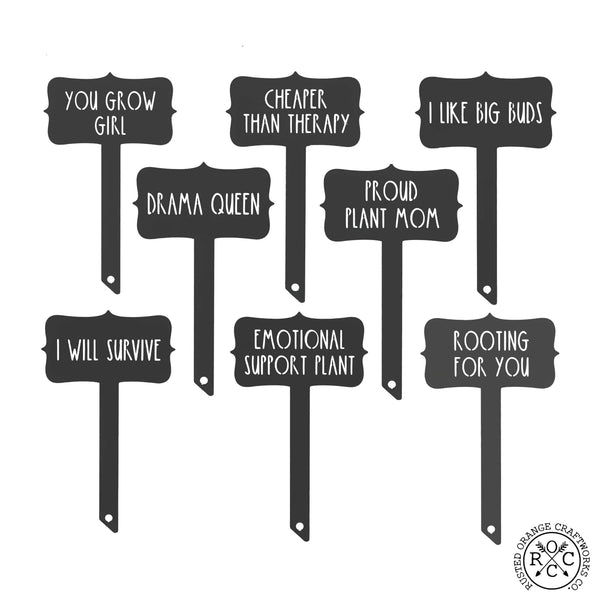 Rusted Orange Craftworks Co. Humorous House Plant Stake - 5 pack