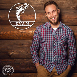 Rusted Orange Craftworks Co. Hunting & Shooting Wildlife Signs - Personalized Hunting Decor for Cabin, Gifts for Men - Custom Cowboy Western Wall Decor With Name