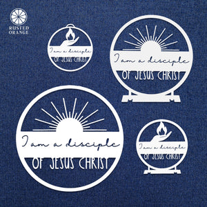 Rusted Orange Craftworks Co. I Am a Disciple of Jesus Christ - Ornament, Tabletop Sign, and Wall Decor