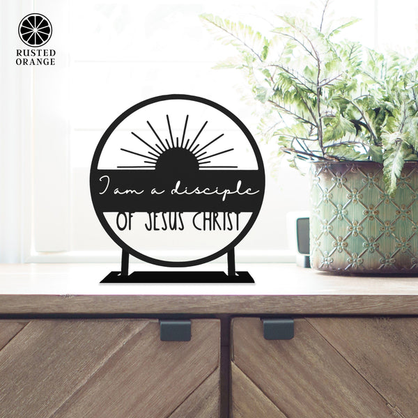 Rusted Orange Craftworks Co. I Am a Disciple of Jesus Christ - Ornament, Tabletop Sign, and Wall Decor