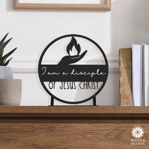 Rusted Orange Craftworks Co. I Am a Disciple of Jesus Christ - Ornament, Tabletop Sign, and Wall Decor