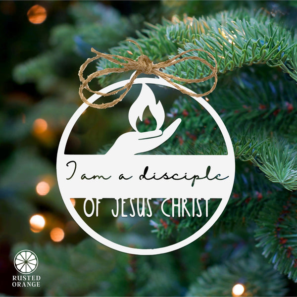 Rusted Orange Craftworks Co. I Am a Disciple of Jesus Christ - Ornament, Tabletop Sign, and Wall Decor